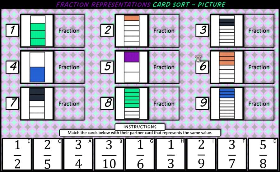 Proper Fractions Builder Bundle: Google Slides drag & drop