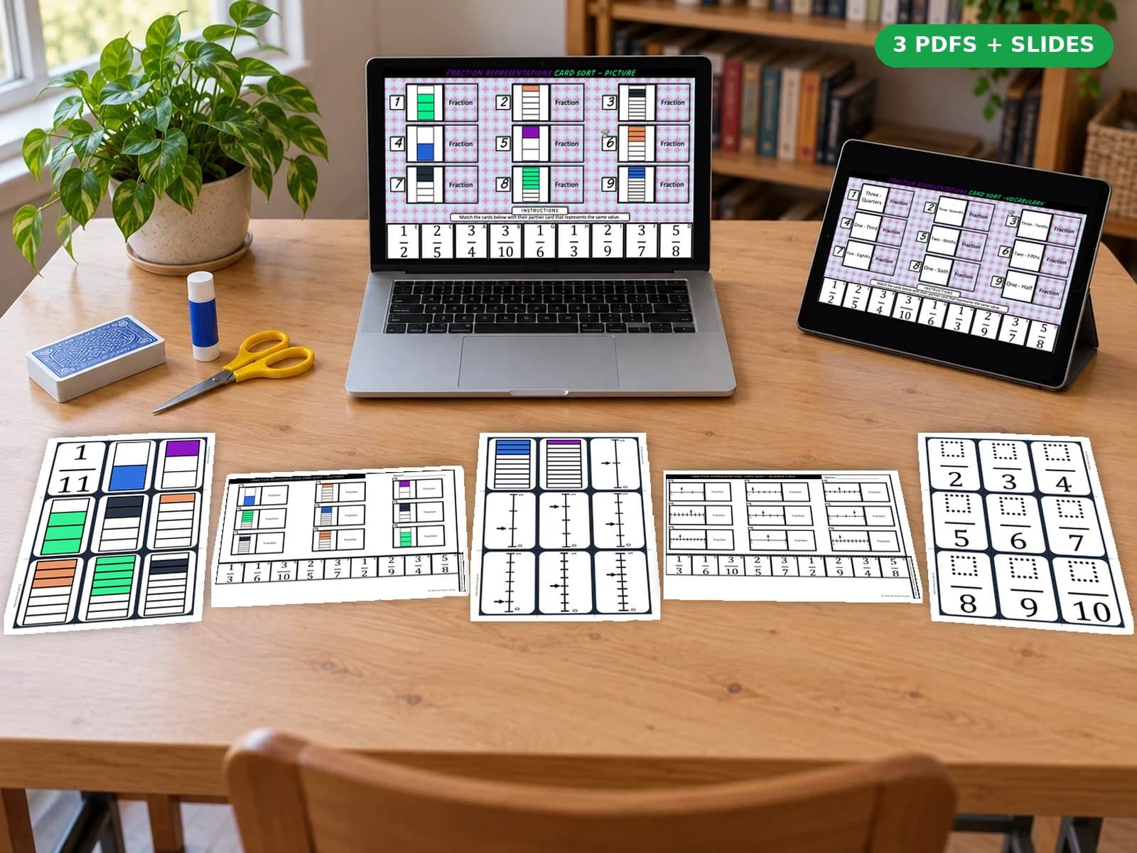Proper Fractions Bundle, the whole bundle on a desk