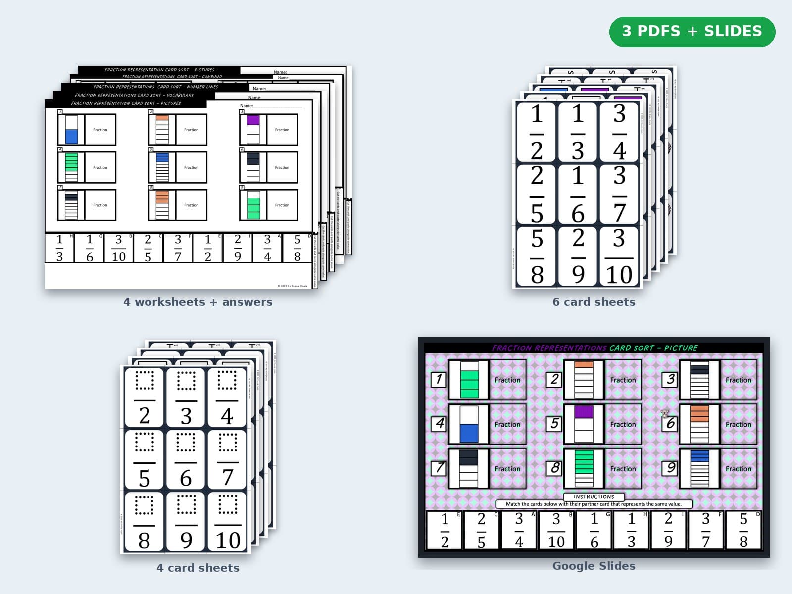 Proper Fractions Builder Bundle: every file laid out
