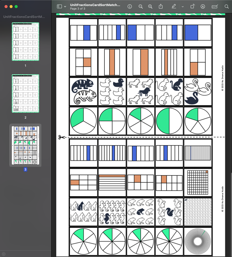 Unit Fractions Foundation Builder Bundle - Print