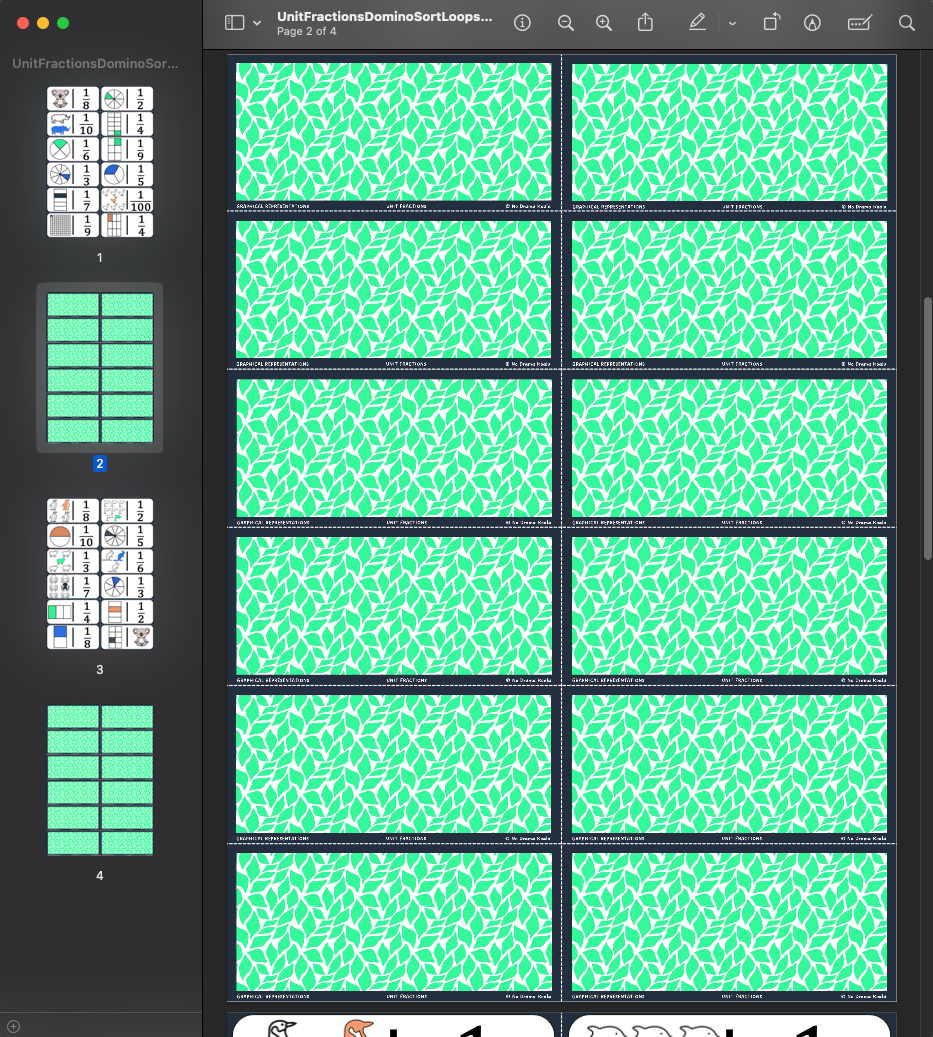 Unit Fractions Foundation Builder Bundle - Print