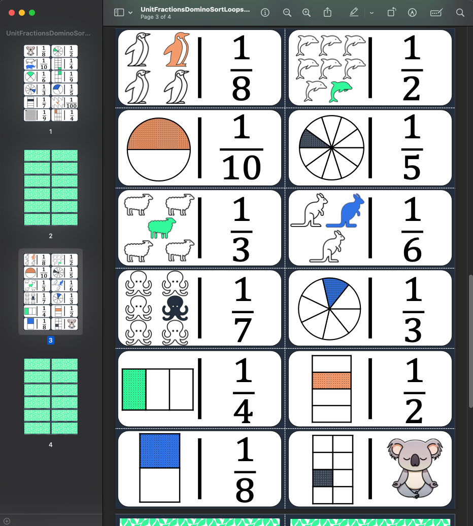 Unit Fractions Foundation Builder Bundle - Print