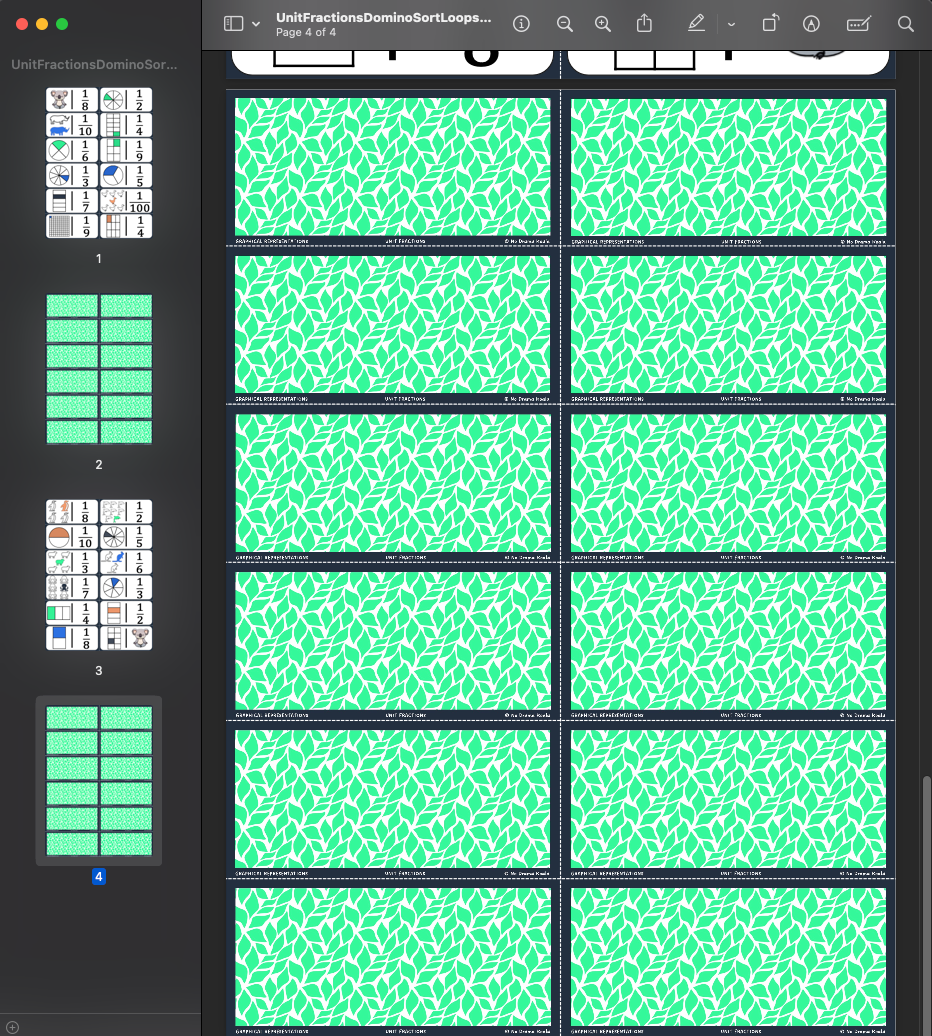 Unit Fractions Foundation Builder Bundle - Print