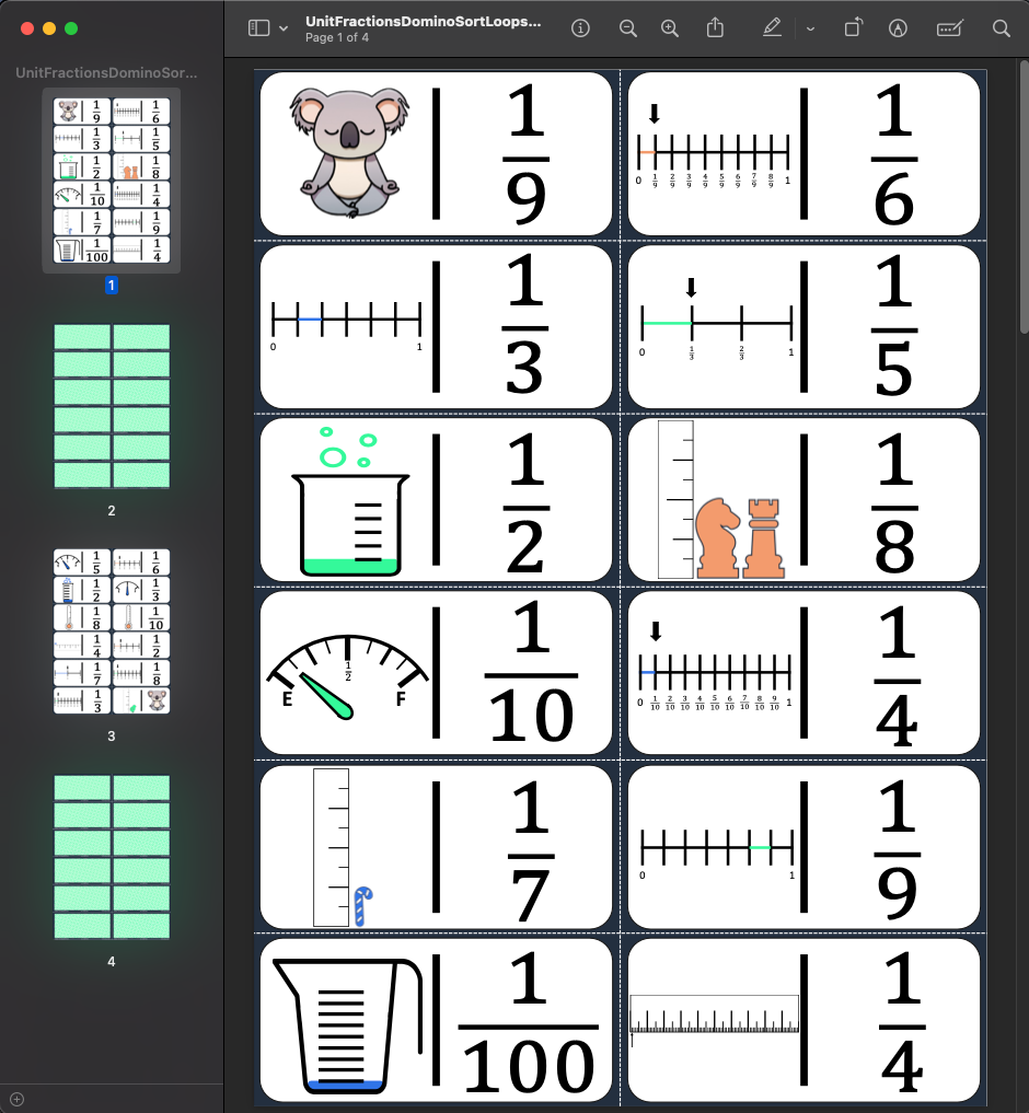 Unit Fractions Foundation Builder Bundle - Print