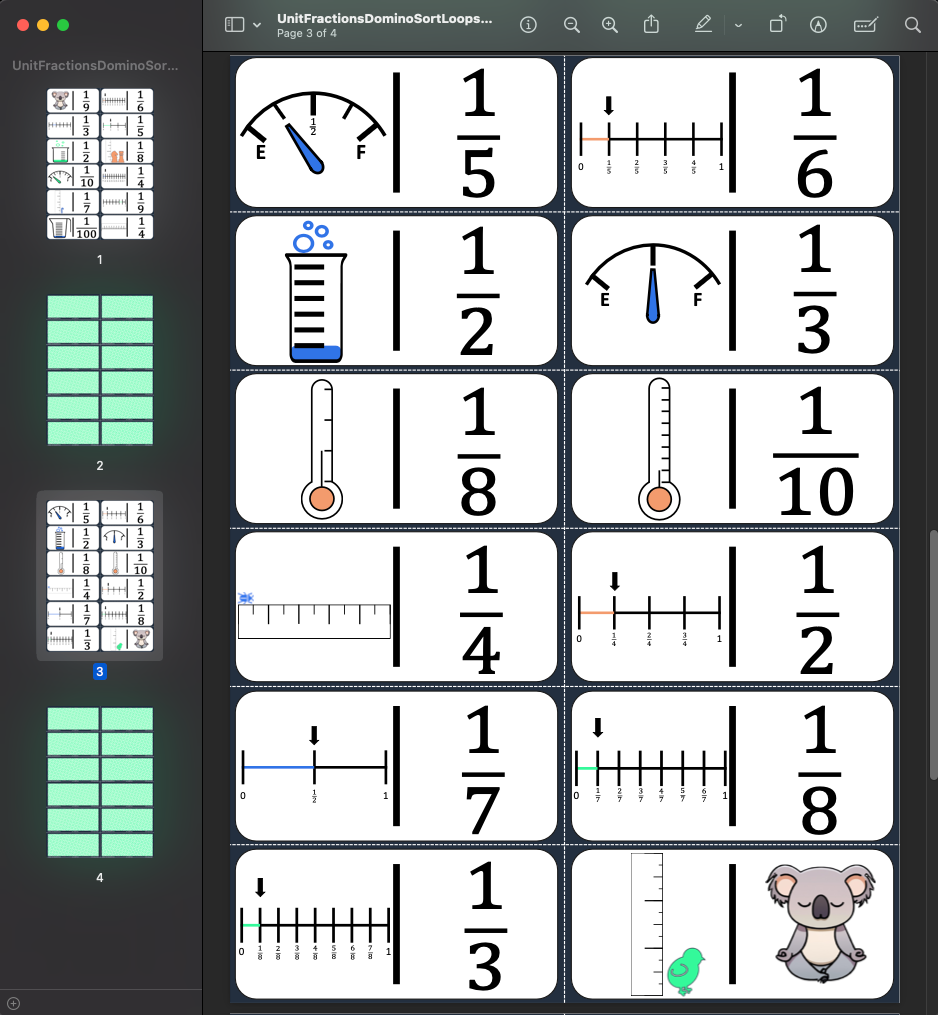 Unit Fractions Foundation Builder Bundle - Print