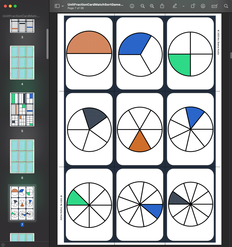 Unit Fractions Foundation Builder Bundle - Print