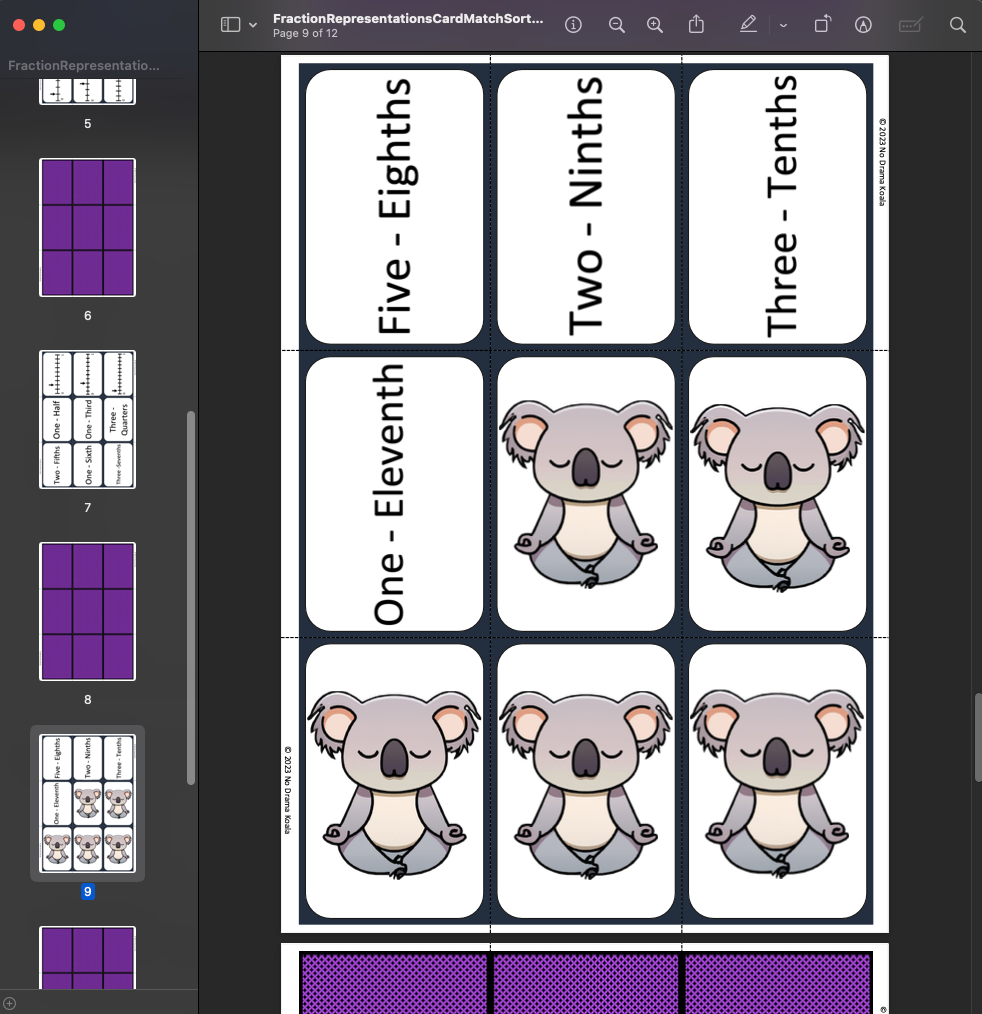 Fractions Concept Builder - Print Bundle