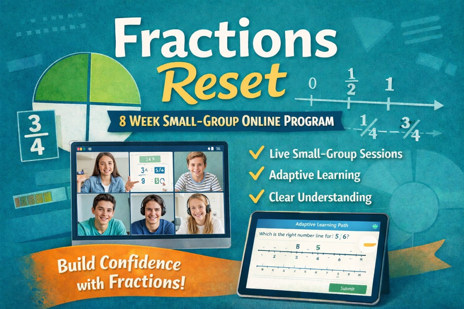 Fractions Reset – 8 Week Small-Group Online Program