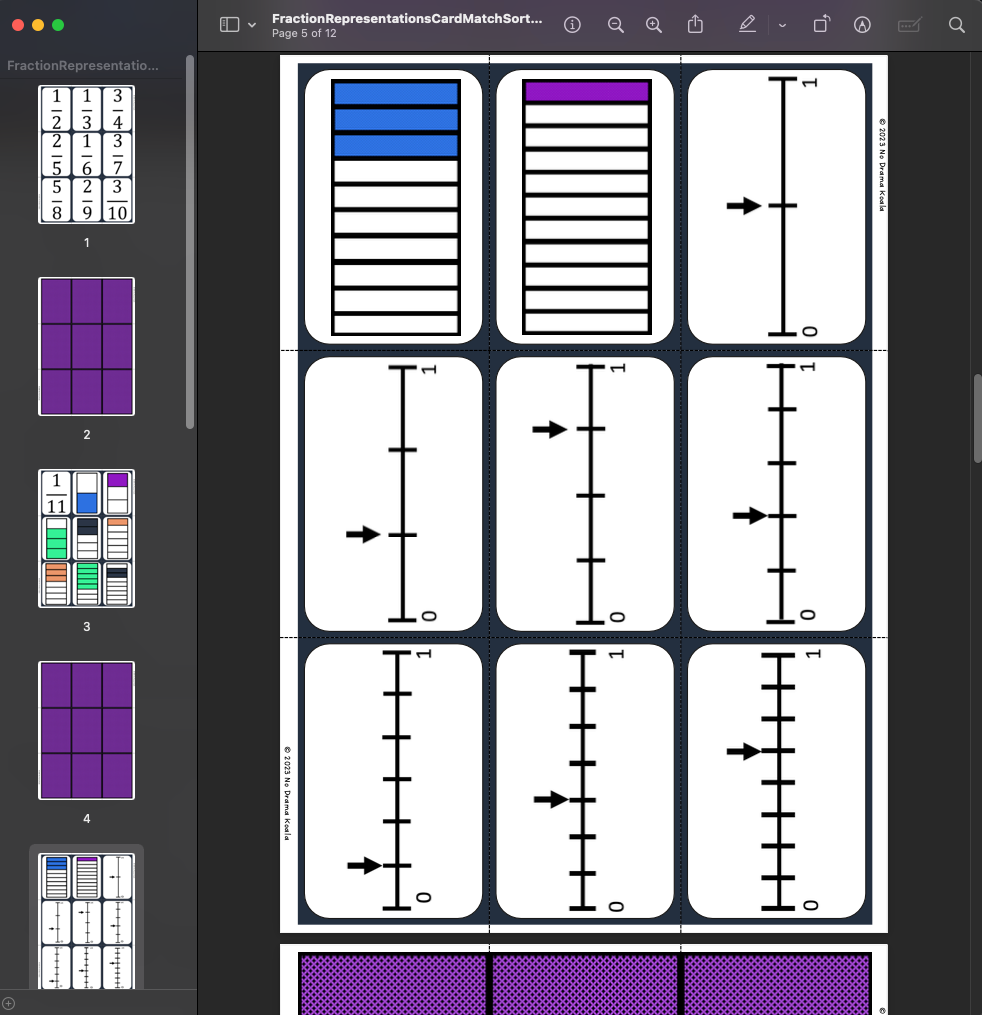 Fractions Playing Card MEGA Bundle